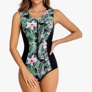 Tropical Floral Women's One-Piece Swimsuit